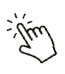 Isolated vector icon of a hand cursor effect